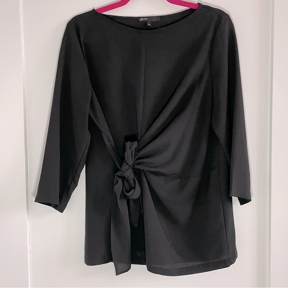 Gibson Tops - Gibson Asymmetrical Tie Waist Top M